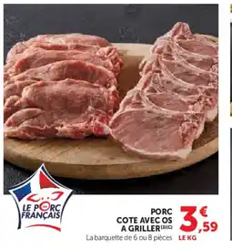 U Express Porc cote avec os a grillr offre