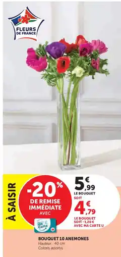 U Express Bouquet 10 anemones offre