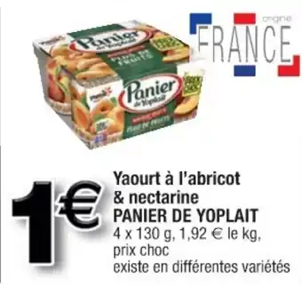 Cora x Carrefour Yaourt à l'abricot & nectarine Panier de Yoplait offre