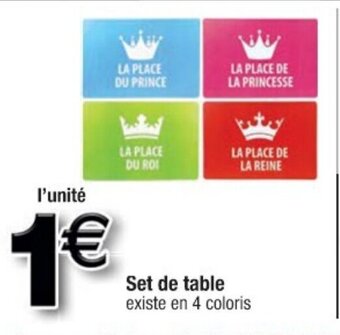Cora x Carrefour Set de table offre