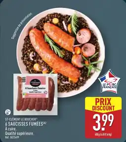 ALDI St-clément le boucher 6 saucisses fumées offre
