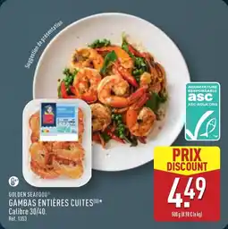ALDI Golden seafood gambas entières cuites offre