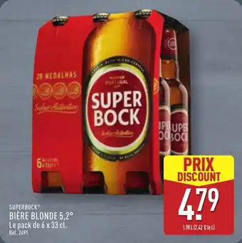ALDI Superbock bière blonde 5,2° offre