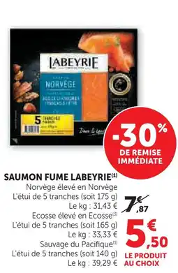 Super U Labeyrie saumon fumé offre