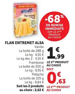 Super U Alsa flan entremet offre