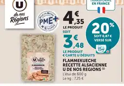 Super U U flammekueche recette alsacienne offre