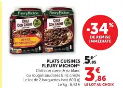Super U Fleury michon plats cuisinés offre