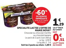 Super U Mamie nova specialité lactée l'offre offre