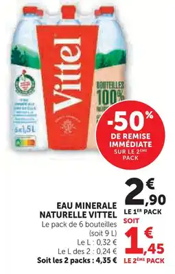 Super U Vittel eau minérale naturelle offre