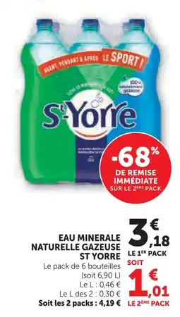Super U St yorre eau minérale naturelle gazeuse offre