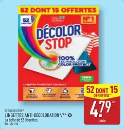ALDI Décolor stop lingettes anti-décoloration offre