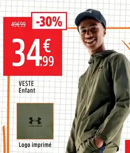 Intersport Under armour veste enfant offre