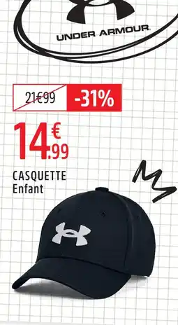 Intersport Under armour casquette enfant offre