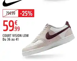Intersport Nike court vision low offre