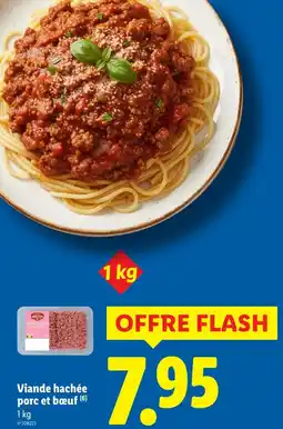 Lidl Boucher viande hachée porc et bœuf offre