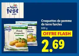 Lidl Alpen fest croquettes de pomme de terre farcies offre