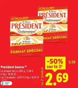 Lidl Président beurre offre