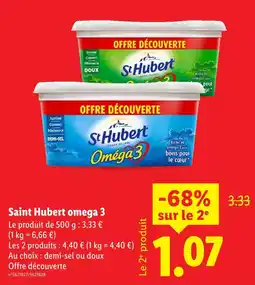 Lidl St hubert omega 3 demi-sel offre