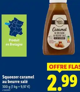 Lidl Saveurs de nos regions squeezer caramel au beurre salé offre
