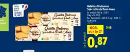 Lidl Saveurs de nos régions galettes bretonnes spécialité de pont-aven offre