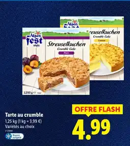 Lidl Alpen fest tarte au crumble offre