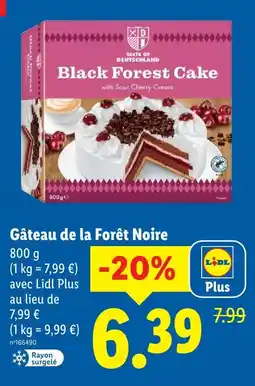 Lidl Taste of deutschland gâteau de la forêt noire offre