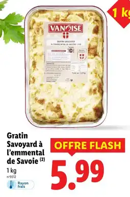 Lidl Vanoise gratin savoyard à l’emmental de savoie offre