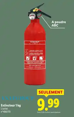 Lidl Anafgroup extincteur 1 kg offre