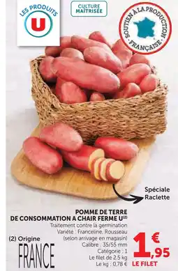 U Express U pomme de terre de consommation à chair ferme offre