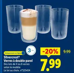Lidl Silvecrest verres à double paroi offre