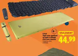 Lidl Crivit tapis auto-gonflant ou tapis à cellules d‘air avec coussin offre