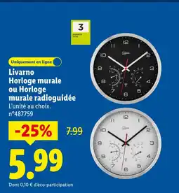 Lidl Livarno horloge murale offre
