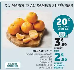 U Express U mandarine offre