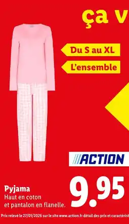 Lidl Action pyjama offre