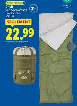 Lidl Crvit sac de couchage offre