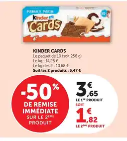 U Express Kinder kinder cards offre