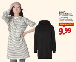 Lidl Esmara robe molletonnée rayée offre