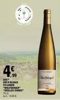 E.Leclerc Sylvaner - aoc vin d'alsace offre