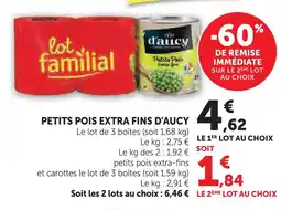 U Express D'aucy petits pois extra fins offre