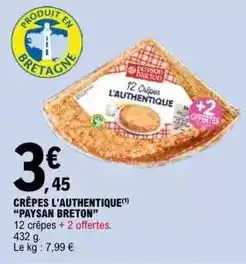 E.Leclerc Paysan breton - crêpes l'authentique offre