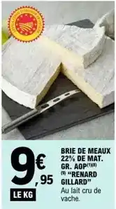 E.Leclerc Brie de meaux 22% de mat. gr. aop offre