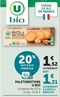 U Express U bio palets bretons offre