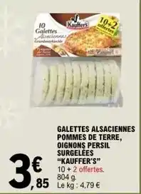 E.Leclerc Persil - galettes alsaciennes pommes de terre, oignons surgelées offre