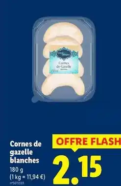 Lidl 100 delights - cornes de gazelle blanches offre