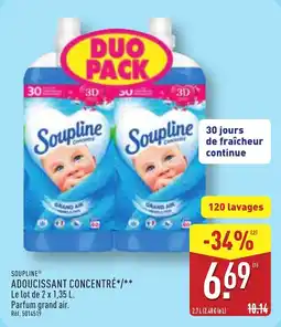 ALDI Soupline adoucissant concentré offre