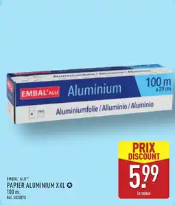 ALDI Embal' alu papier aluminium xxl offre