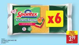 ALDI Spontex 6 éponges grattantes offre