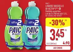 ALDI Paic liquide vaisselle bi-activ offre
