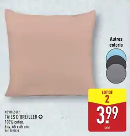 ALDI Novitesse taies d'oreiller offre