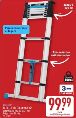 ALDI Workzone échelle téléscopique offre